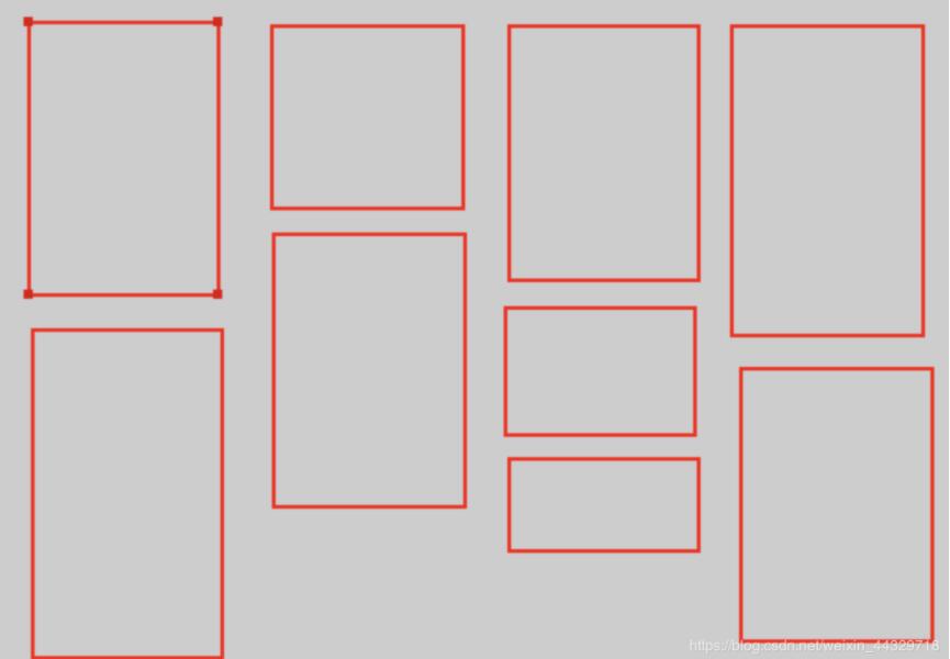 vue实现简单瀑布流布局
