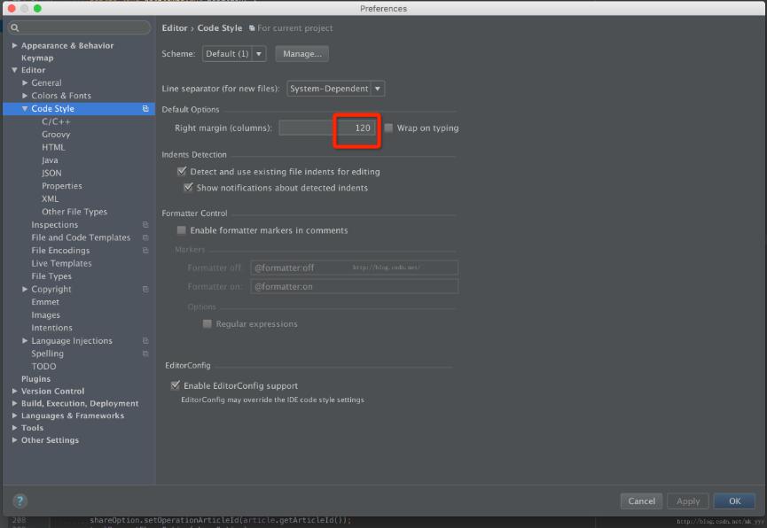 AndroidStudio代码达到指定字符长度时自动换行实例