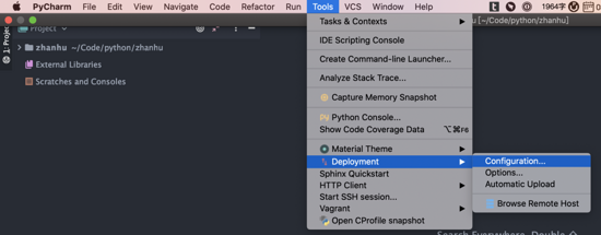 mac 上配置Pycharm连接远程服务器并实现使用远程服务器Python解释器的方法