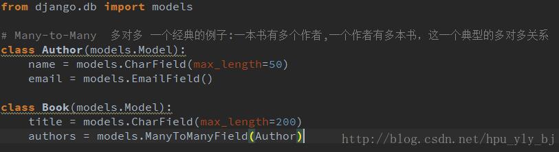 Django 多对多字段的更新和插入数据实例