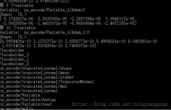 打印tensorflow恢复模型中所有变量与操作节点方式