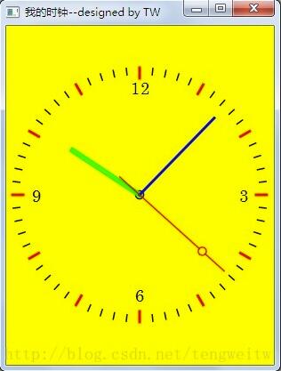 Qt编程实现小时钟