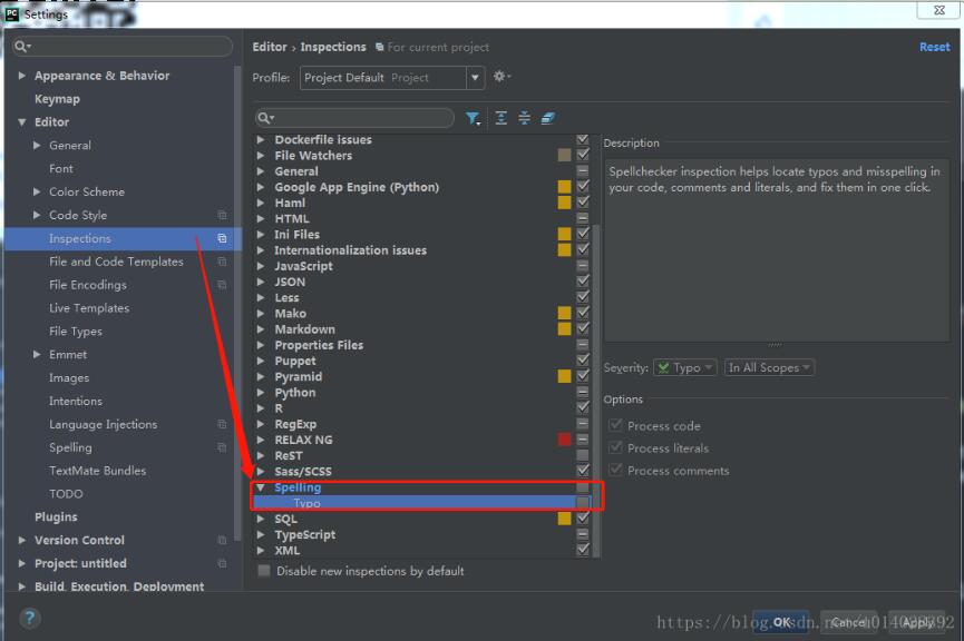 pyCharm 实现关闭代码检查