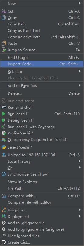 pycharm 对代码做静态检查操作