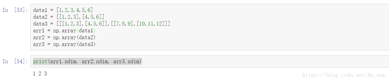 Numpy中ndim、shape、dtype、astype的用法详解