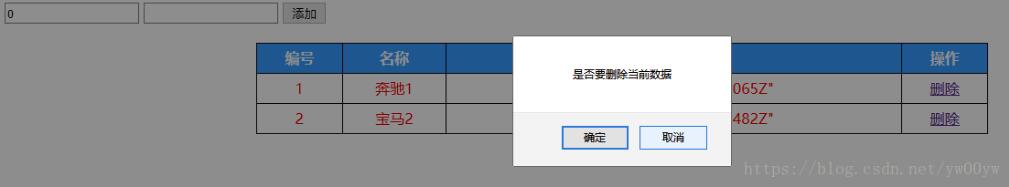 vue2.0实现列表数据增加和删除