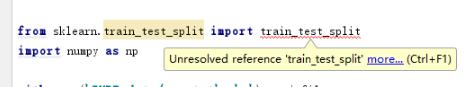 python中导入 train_test_split提示错误的解决
