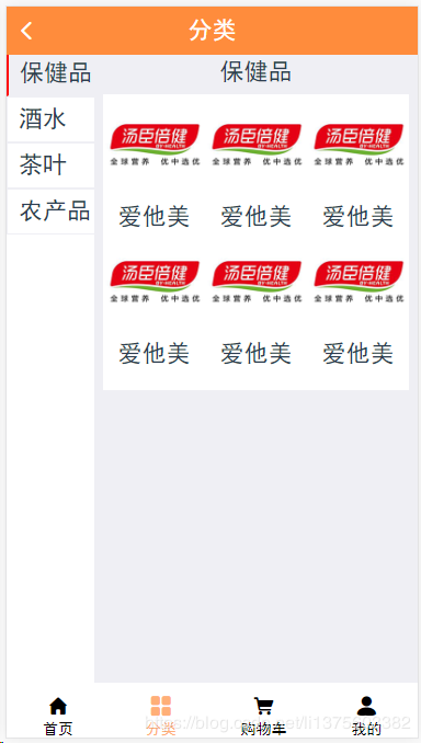 vue基于better-scroll仿京东分类列表