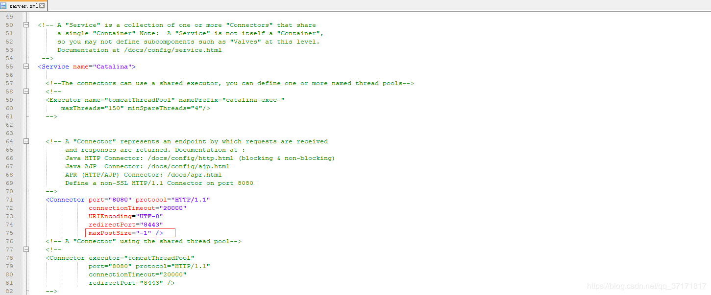 Tomcat设置maxPostSize实现过程解析