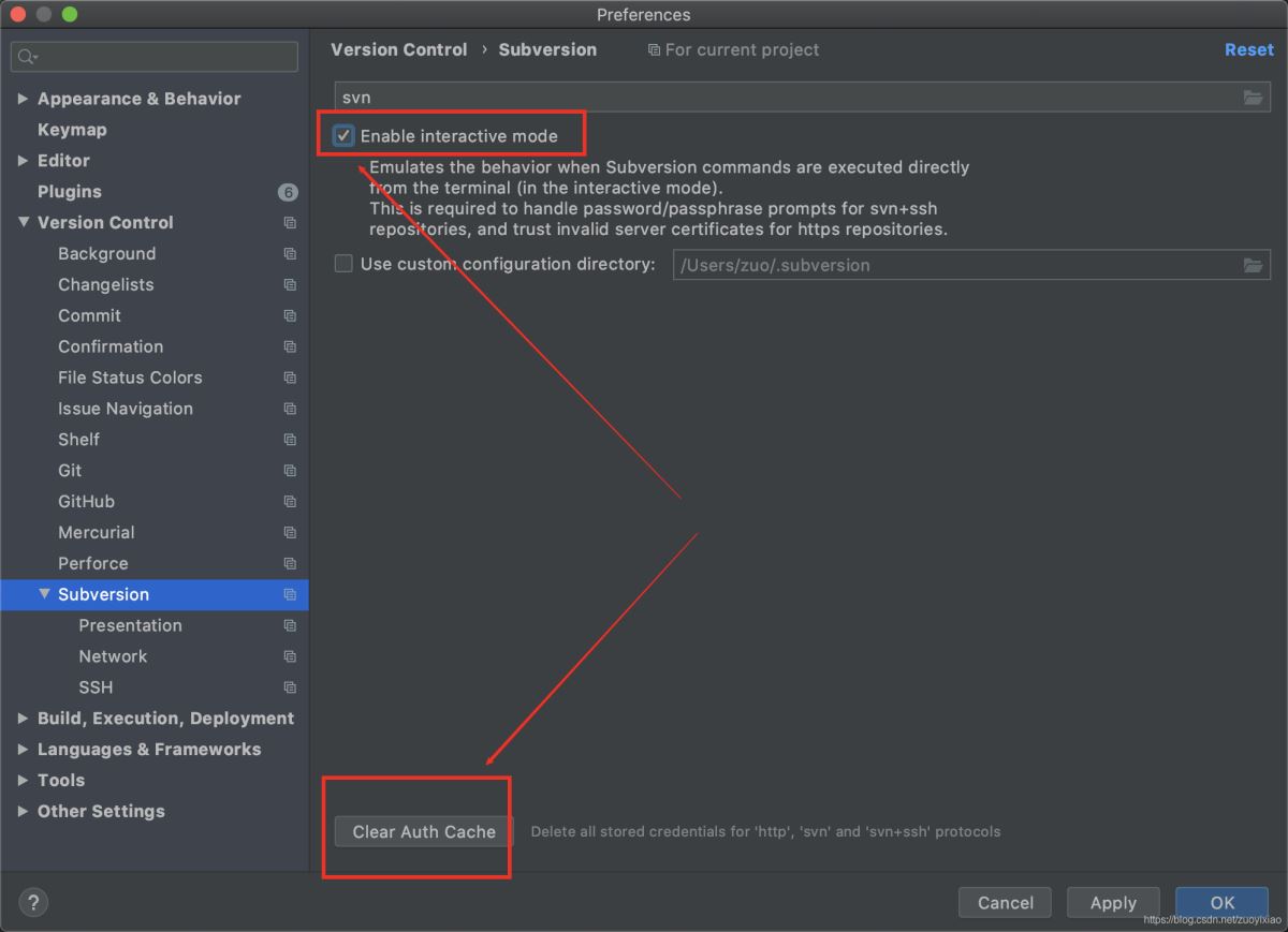 mac下idea的svn密码记不住的问题及处理方法