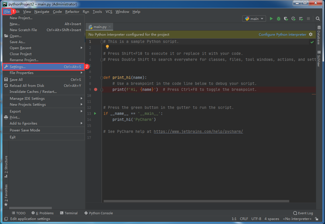 使用PyCharm官方中文语言包汉化PyCharm