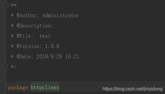 goland中文件头自动注释的操作