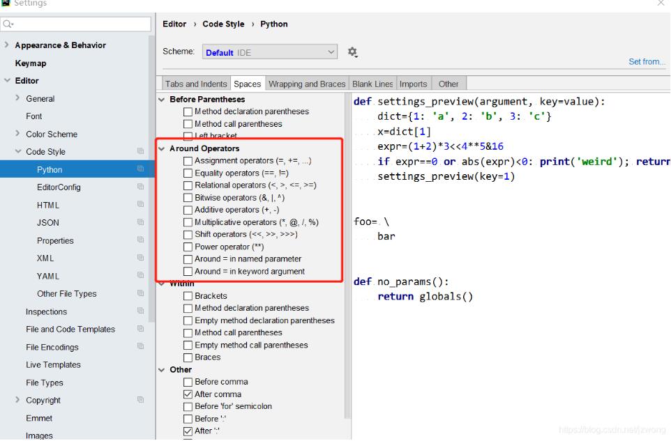 pycharm 复制代码出现空格的解决方式