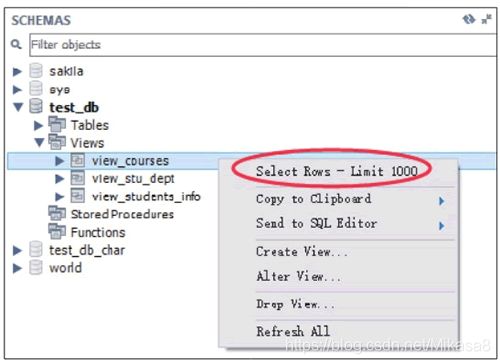 查看视图的内容