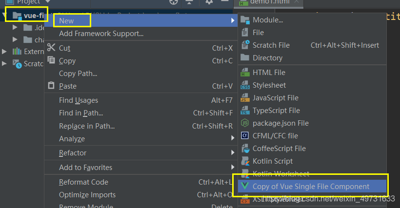 IDEA 工程里 new不出来Vue文件的图文解决方案