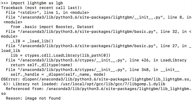 anaconda jupyter不能导入安装的lightgbm解决方案