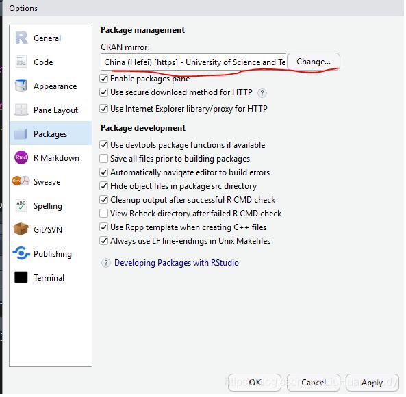 Rstudio中安装package出现的问题及解决