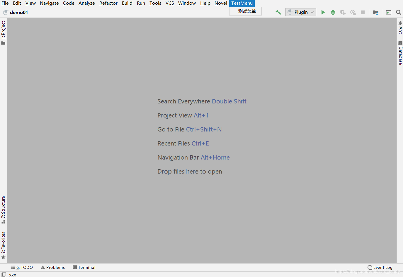 IDEA插件开发注册菜单之向主菜单注册菜单项目
