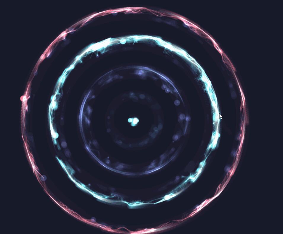 js canvas实现圆形流水动画