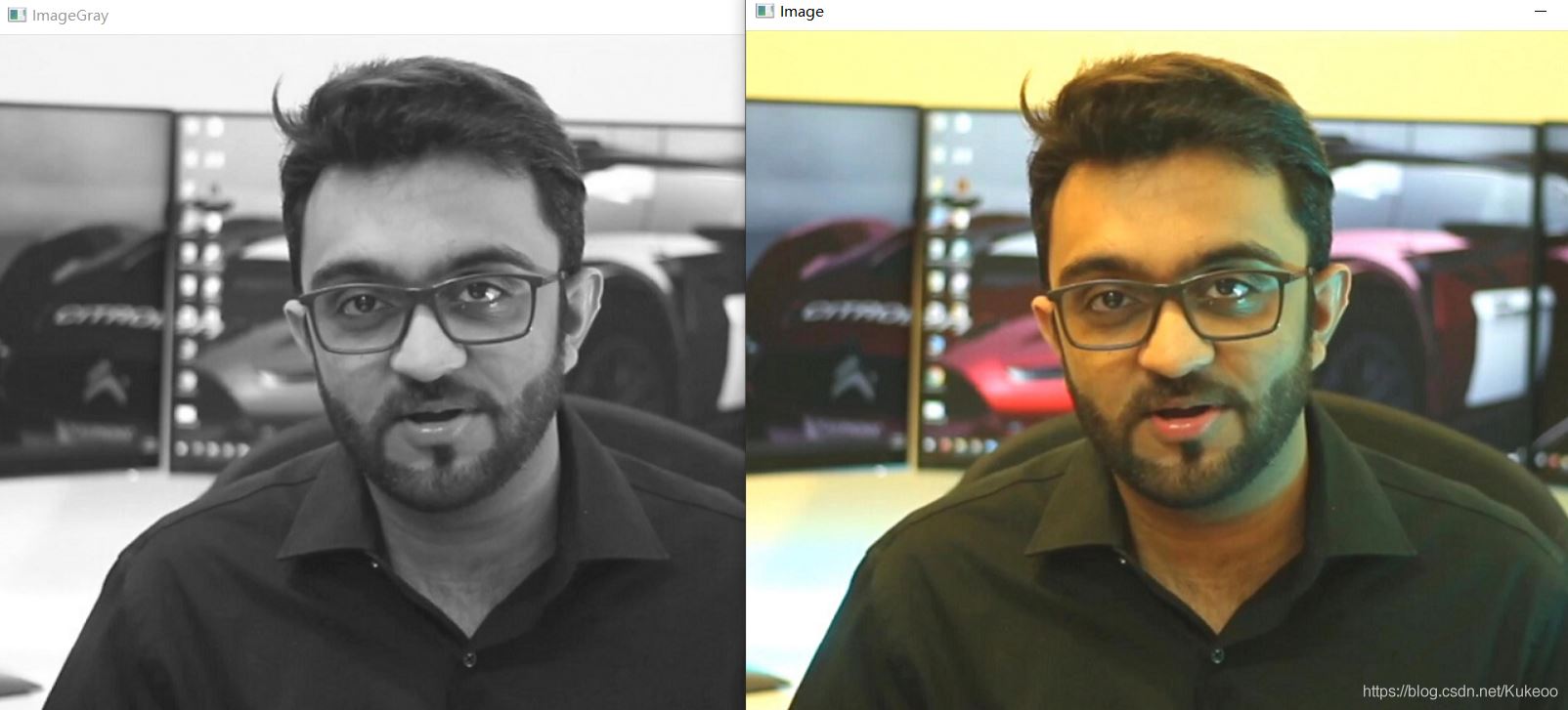 OpenCV实现灰度、高斯模糊、边缘检测的示例