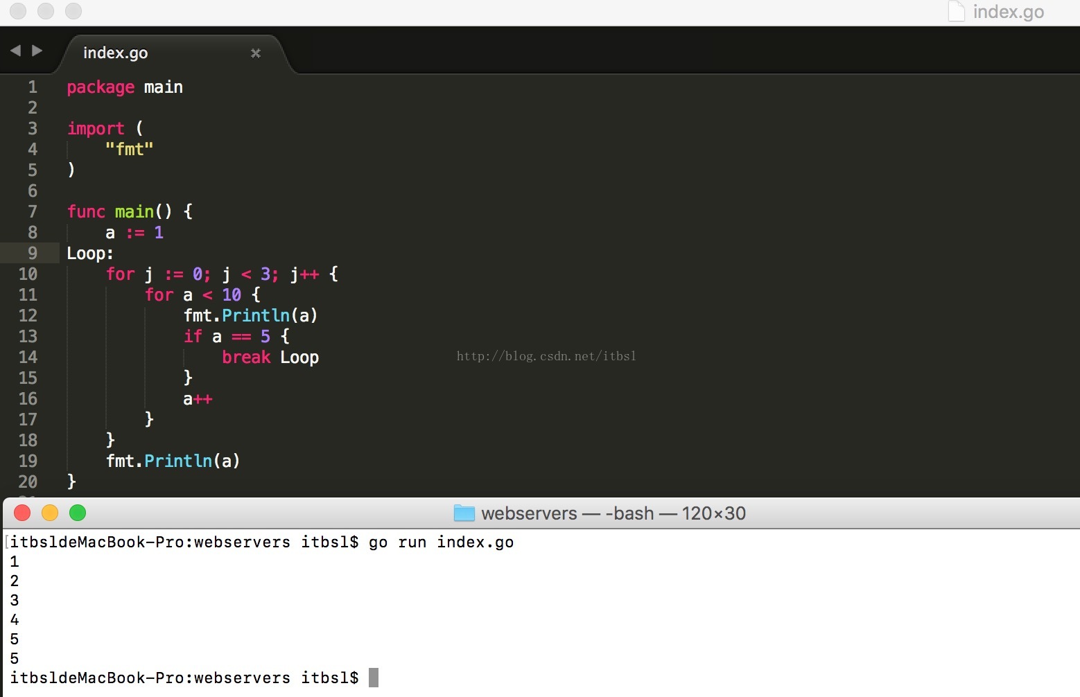 Go语言中break label与goto label的区别