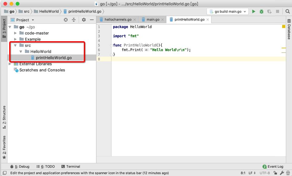 Go 自定义package包设置与导入操作