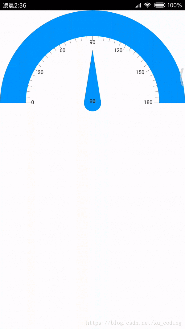 android自定义可拖拽的仪表盘