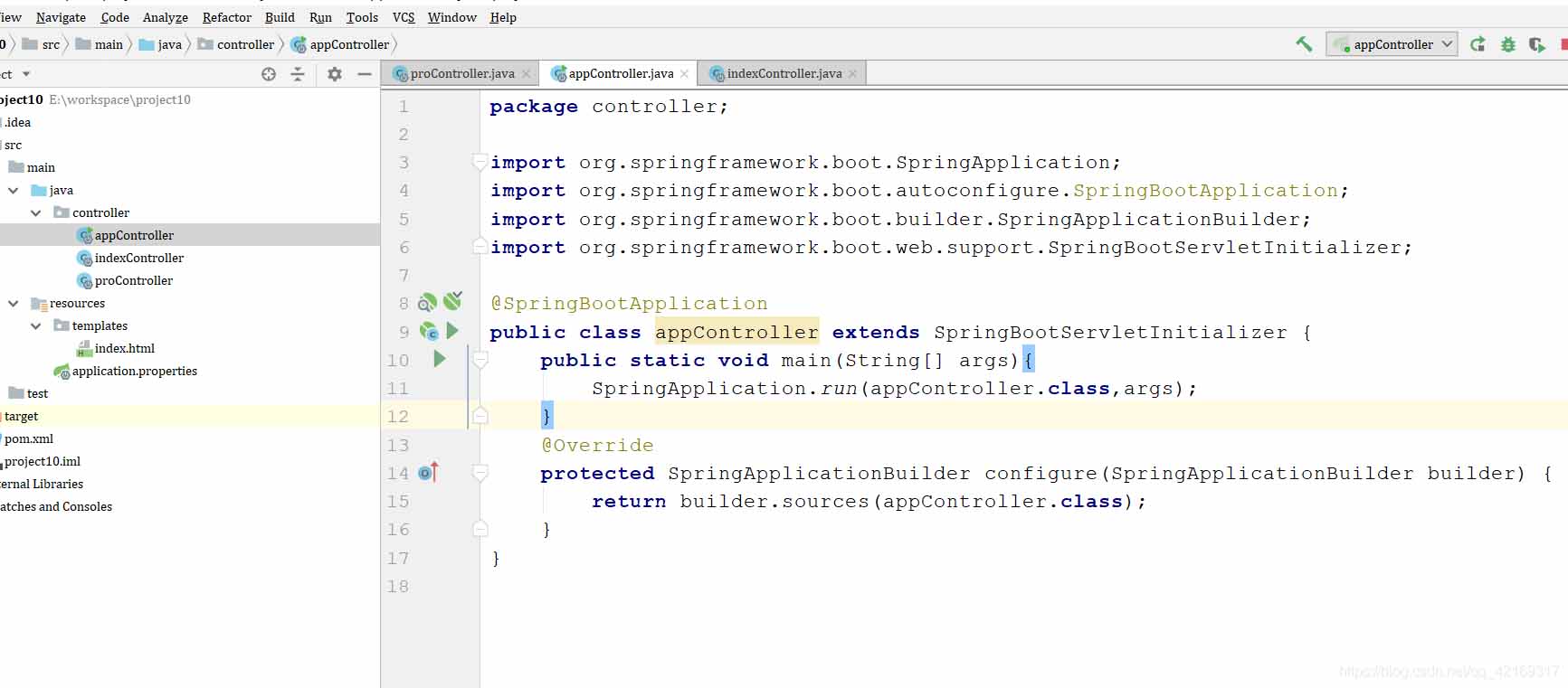 springboot项目main函数启动的操作