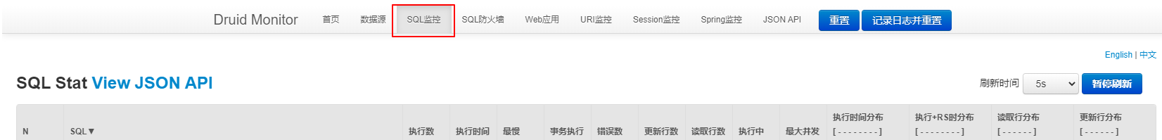 druid升级后sql监控页面为空白的解决