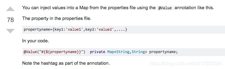 Spring中@Value读取properties作为map或list的操作