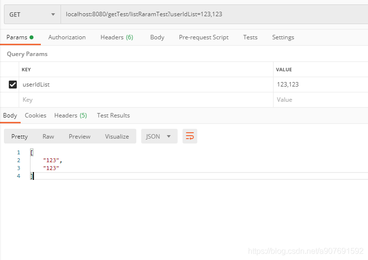 PostMan传@RequestParam修饰的数组方式
